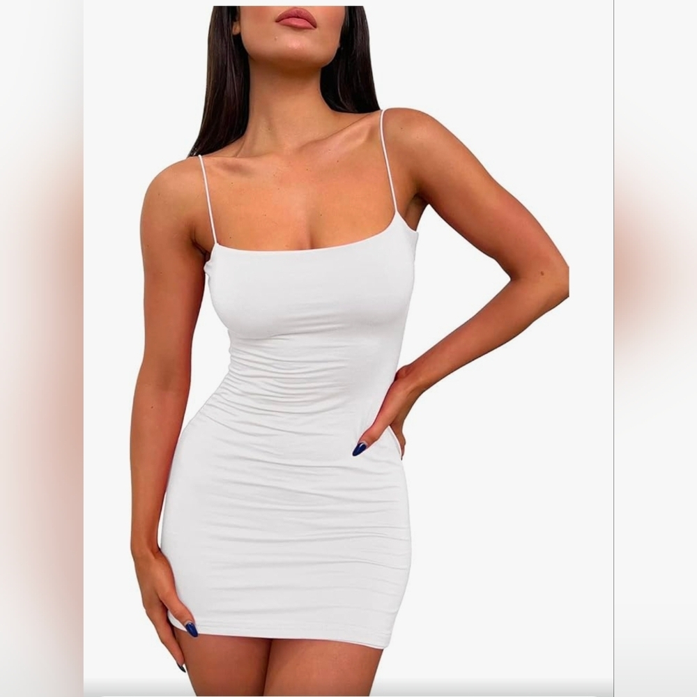 White Spaghetti Strap Mini Dress Windsor